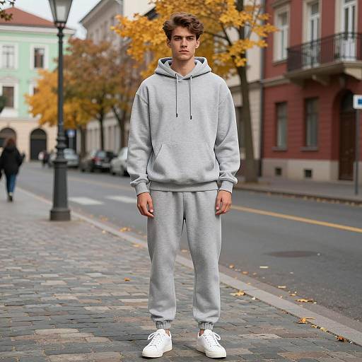 Urban Autumn Look in Casual Sweatpants