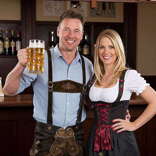German Beer Maid Costume Scene
