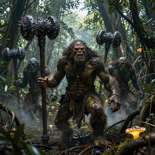 Fierce Troll Chieftain in Mangrove Swamp