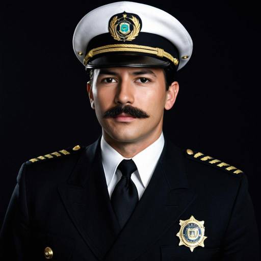 Harbor Patrol Captain in Nautical Uniform