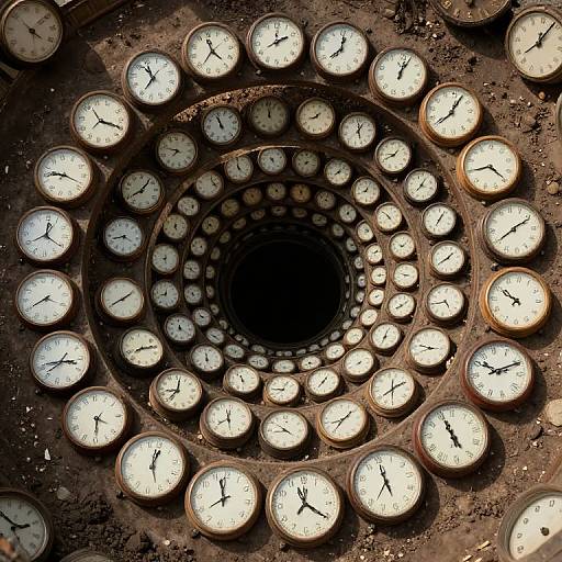 Surreal Vintage Clock Spiral