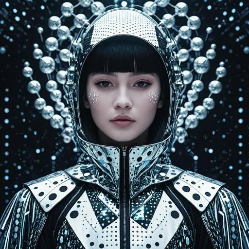 Cybernetic AI Guardian Portrait