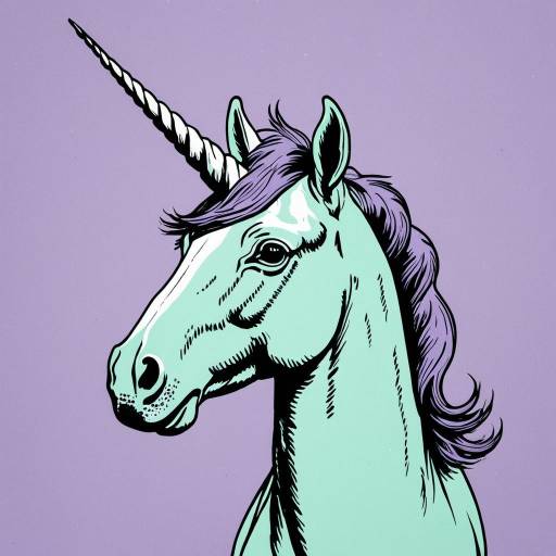 Whimsical Unicorn Pop Art