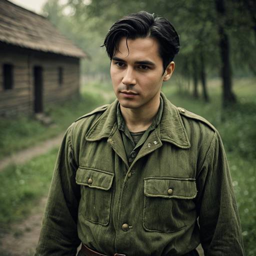 Vintage 1940s Prisoner Cosplay Portrait