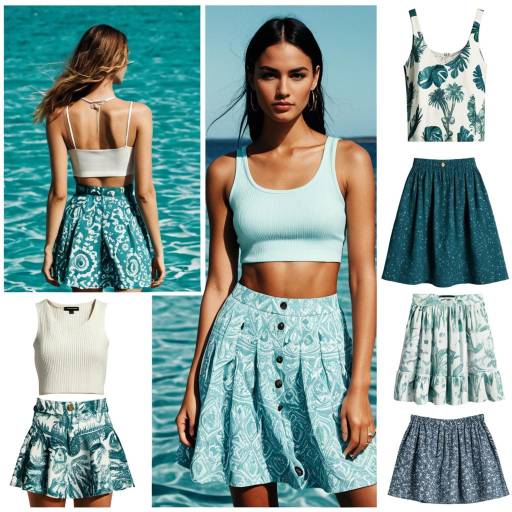 Summer Skirts and Crop Tops Moodboard