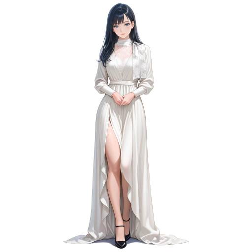 Elegant Solo Portrait of a Slender Woman Elegant Solo Portrait of a Slender Woman