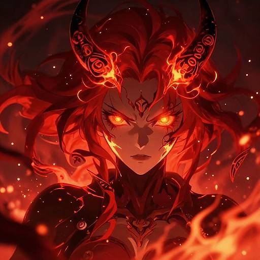 Fiery Demon Core Anime Girl