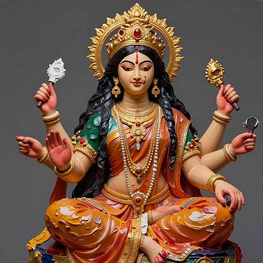 Ultra Realistic 3D Gayatri Goddess Sculpture