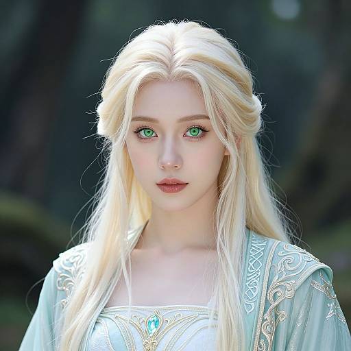 Ethereal Blonde Fantasy Portrait
