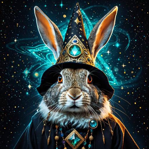 Surreal Rabbit Wizard Portrait