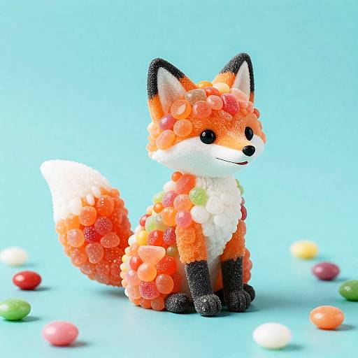 Fox Figurine Made of Candy