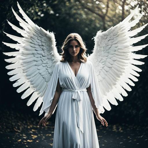 Elegant Angel Cosplay with Feathered Wings