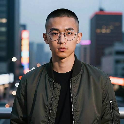 Confident Urban Portrait with Buzzcut