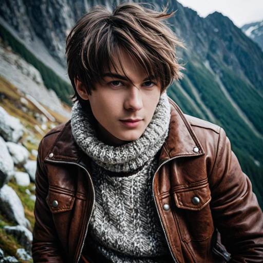 Young Man in Alpine Rugged Clothing