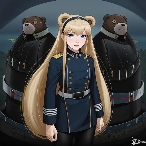 Illustration of Aleksandra i. pokryshkin, brave witches in the style of Distr