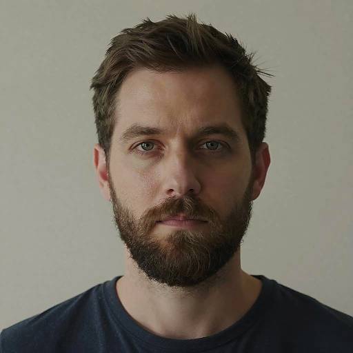 Calm Bearded Man Portrait