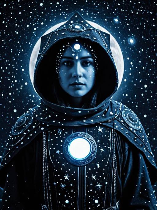 Fantasy Woman in Stars and Moons Costume
