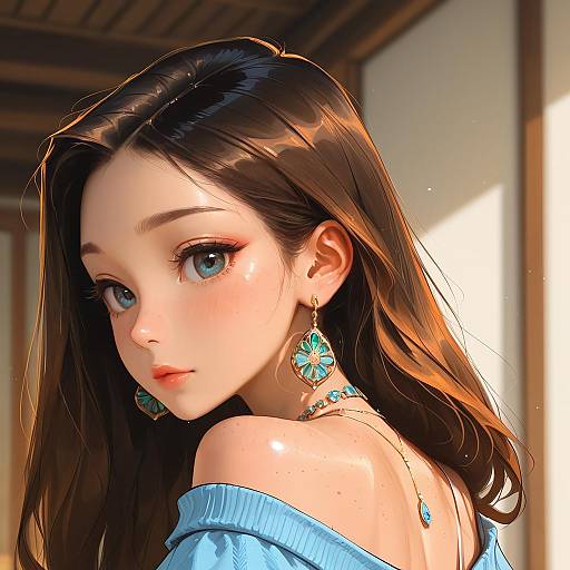 Sam Yang Inspired Freckled Shoulder Portrait