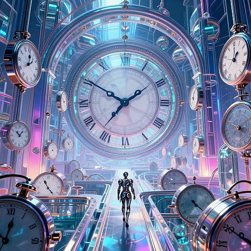 Surreal Crystal Clockwork Panorama