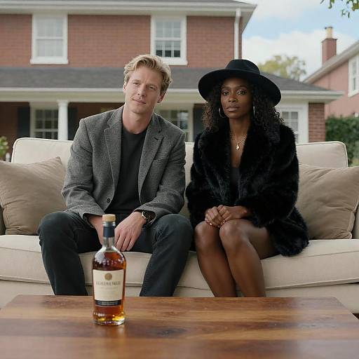 Intimate Outdoor Scene with Whiskey