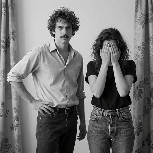 Emotive Contrast in Monochrome Portrait