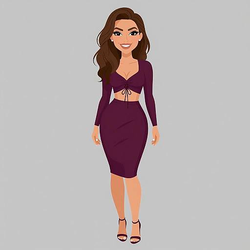 Smiling Woman in Elegant Bodycon Outfit