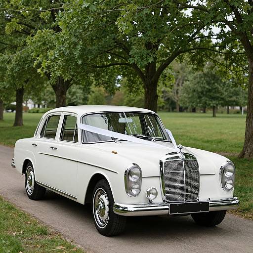 Elegant Vintage Mercedes Wedding Car