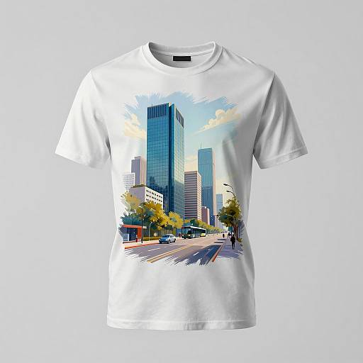 Futuristic Sustainable Urban T-Shirt Design