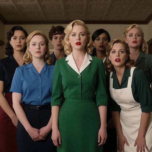 Vintage Fashion Portrait of Six Women