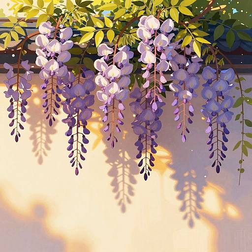 Whimsical Cascading Wisteria Vines