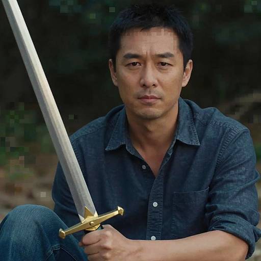 Realistic Pixelated Warrior Portrait