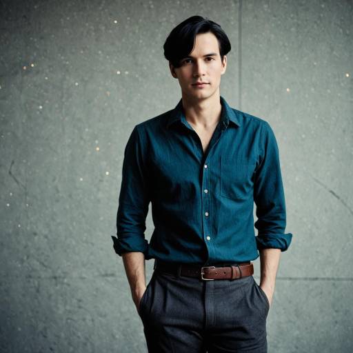Young Man in Classic European Style Outfit