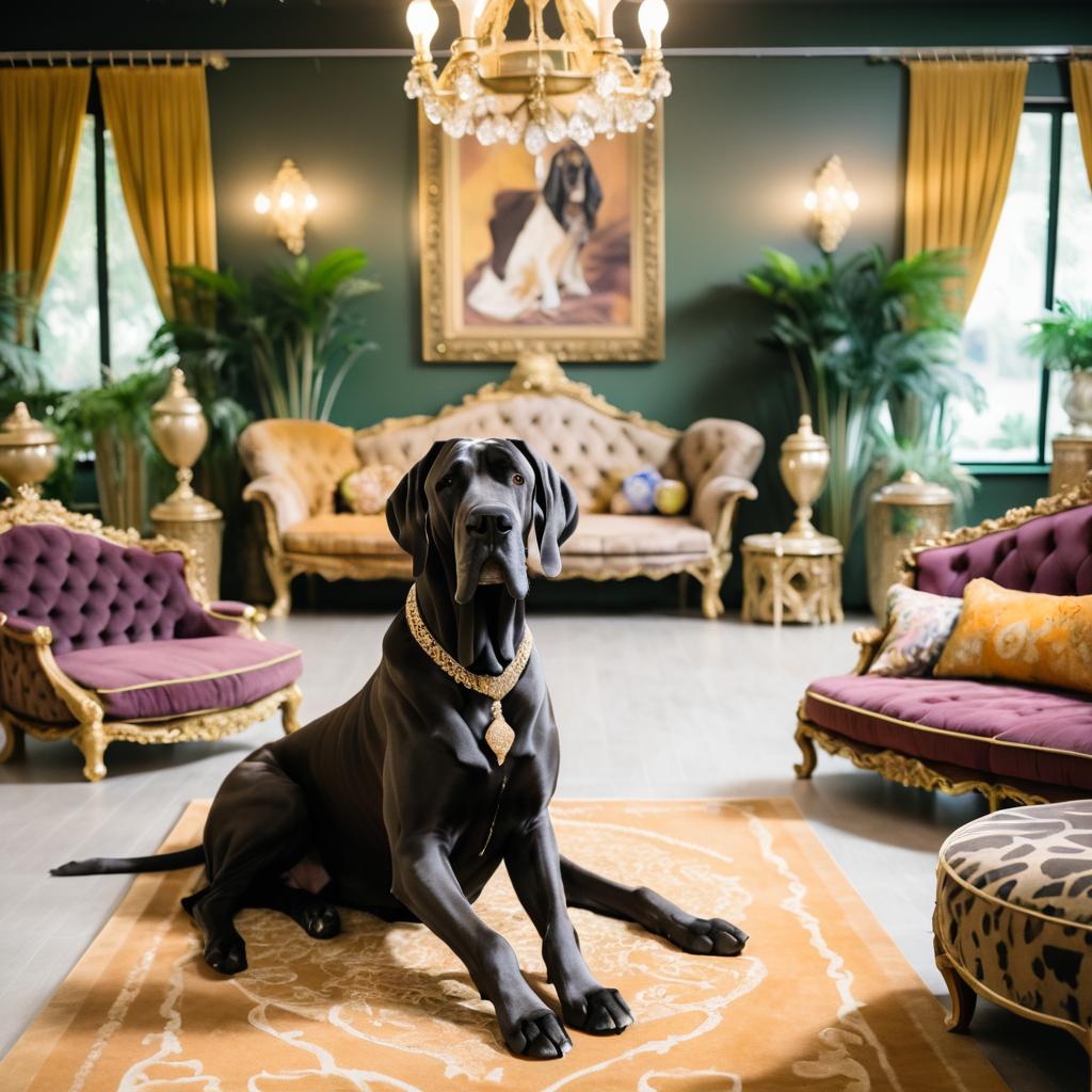 Regal Great Dane in Luxurious Daycare