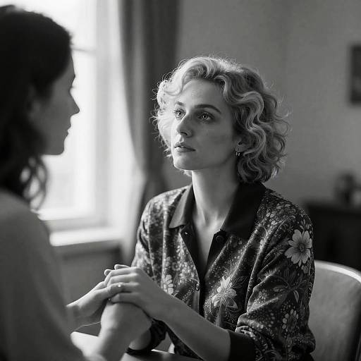 Intimate Bond: Black and White Portrait