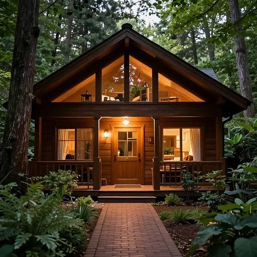Cozy Wooden Lodge in Forest