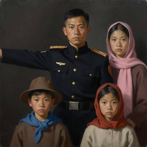 Portrait of Four People in Uniform
