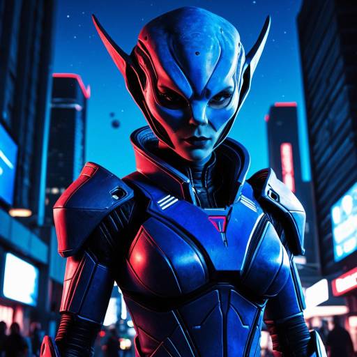 Kawaii Style Mass Effect Alien Portrait