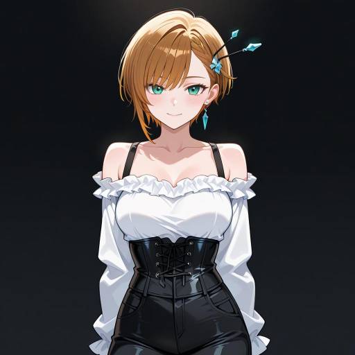 Curious Cowgirl in Off-Shoulder Outfit Curious Cowgirl in Off-Shoulder Outfit