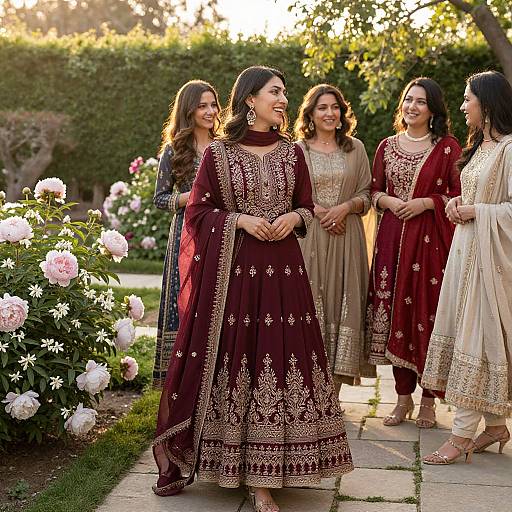 Embroidered Pakistani Ghagra Choli Garden