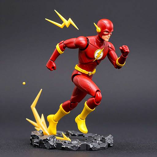 Illustration of The Flash Action Figure
