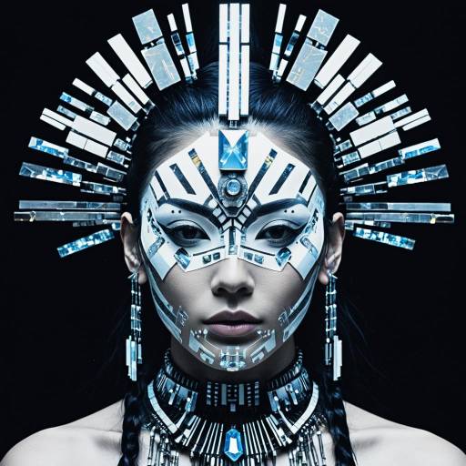Cybernetic Shaman Portrait with Futuristic Mask