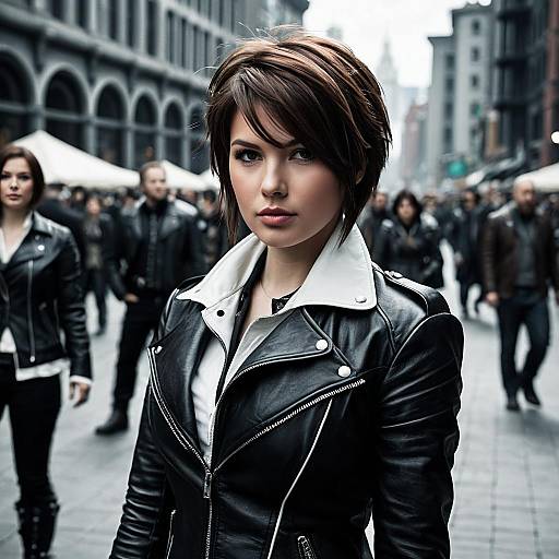 Female Squall Cosplay in Urban Street