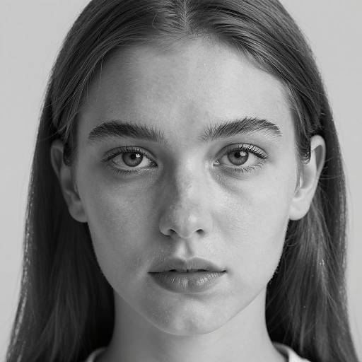 Striking Black-and-White Portrait of a Woman