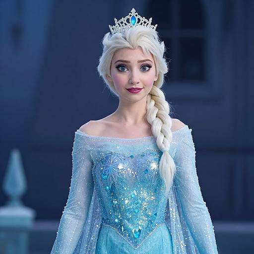 Elsa Ice Queen in Blue Dress