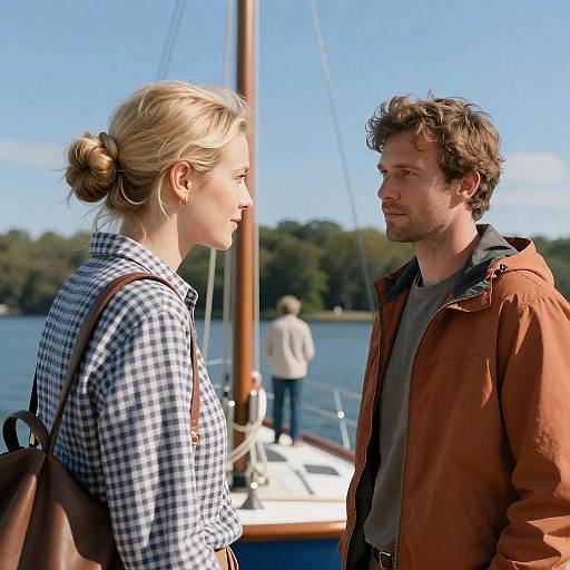 Sailing Scene with a Gentle Encounter