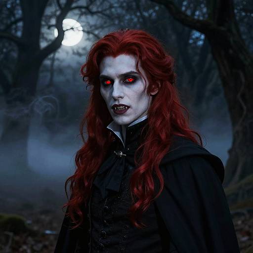 Red Head Vampire in Twilight Forest