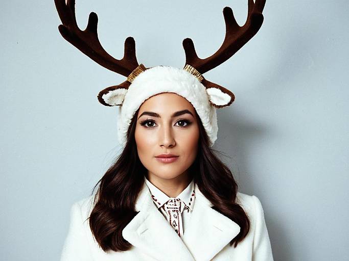 Adult Face Swap in Reindeer Costume