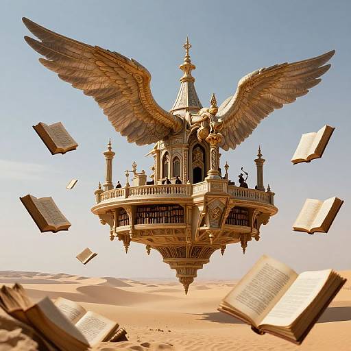 Floating Ancient Librarian City