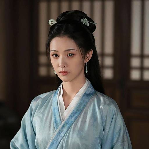 Elegant Chinese Woman in Traditional Hanfu