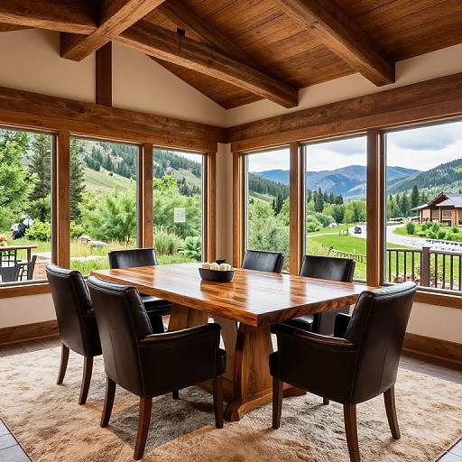 Elegant Ranch Dining with Mountain Views